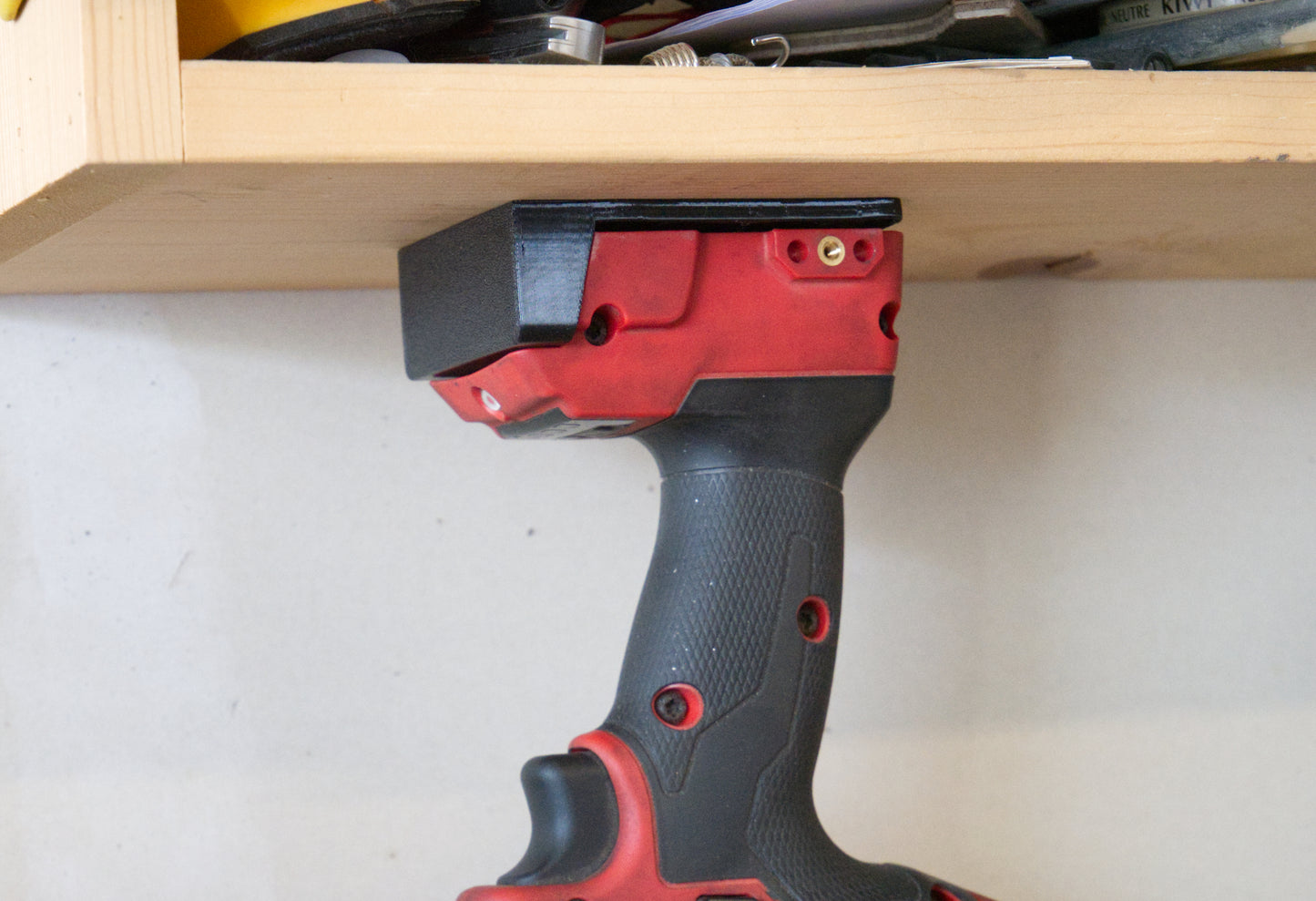 Milwaukee M18 Tool Holder – Durable Milwaukee Tool Hanger for Organized Storage - in use close up
