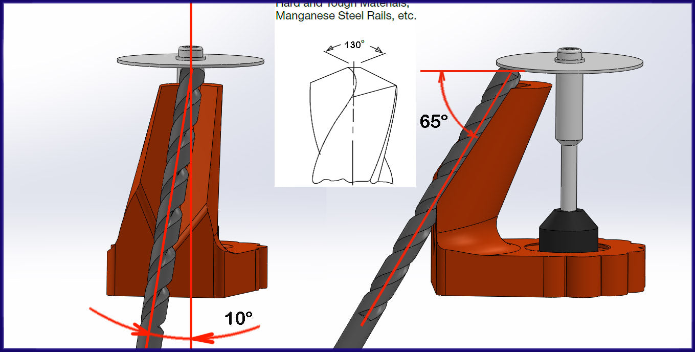 Drill Bit Sharpener Attachment | 118° and 135° Dremel Tool Attachments - drawing