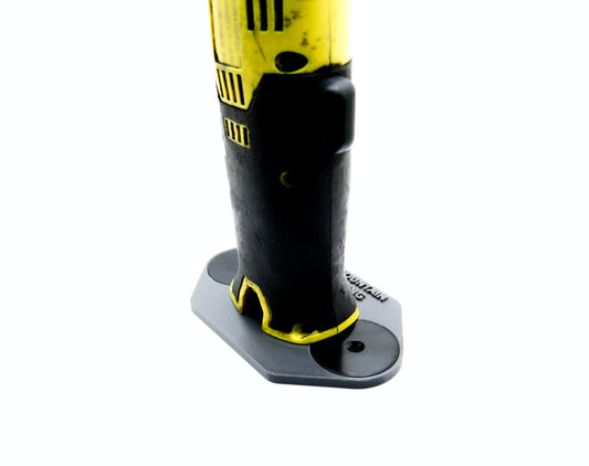 Snap-On Cordless Tool Holder for 14.4V Tools - white background - with tool on it zoomed out