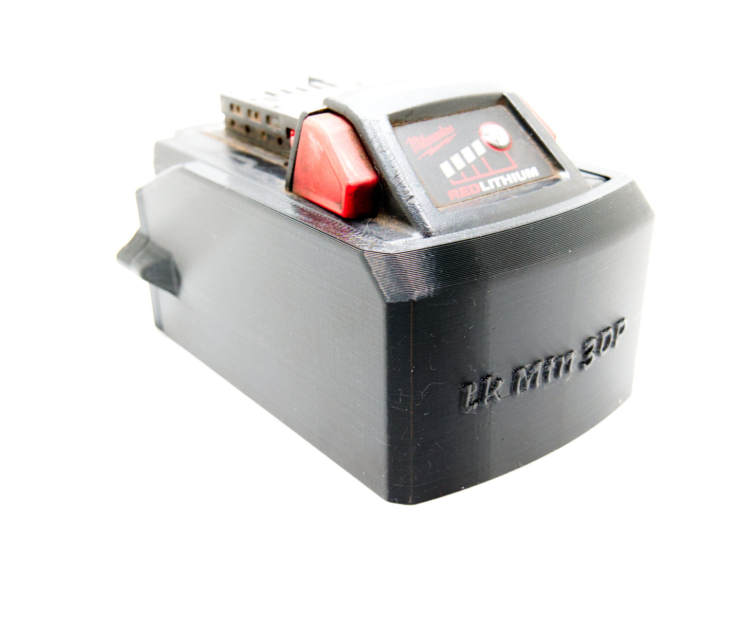 Milwaukee M18 Battery Case | Magnetic Protective Boot for M18 Red Lithium High Output 6.0 - on battery - n use