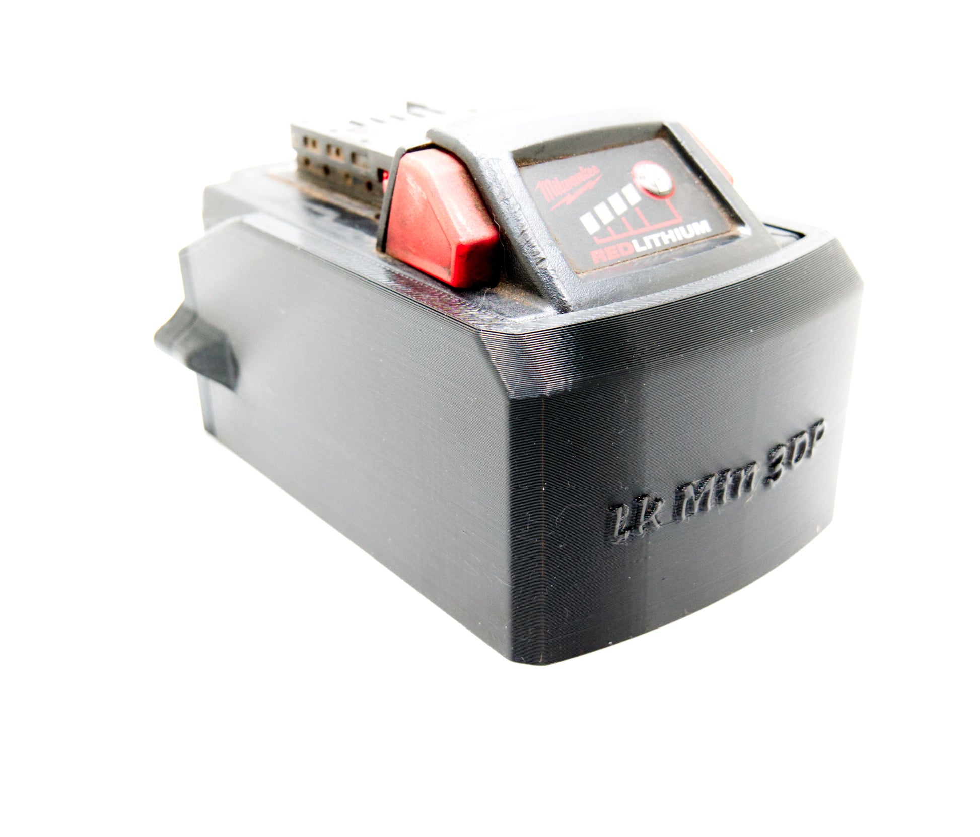 Milwaukee M18 Battery Case | Magnetic Protective Boot for M18 Red Lithium High Output 6.0 - on battery - n use