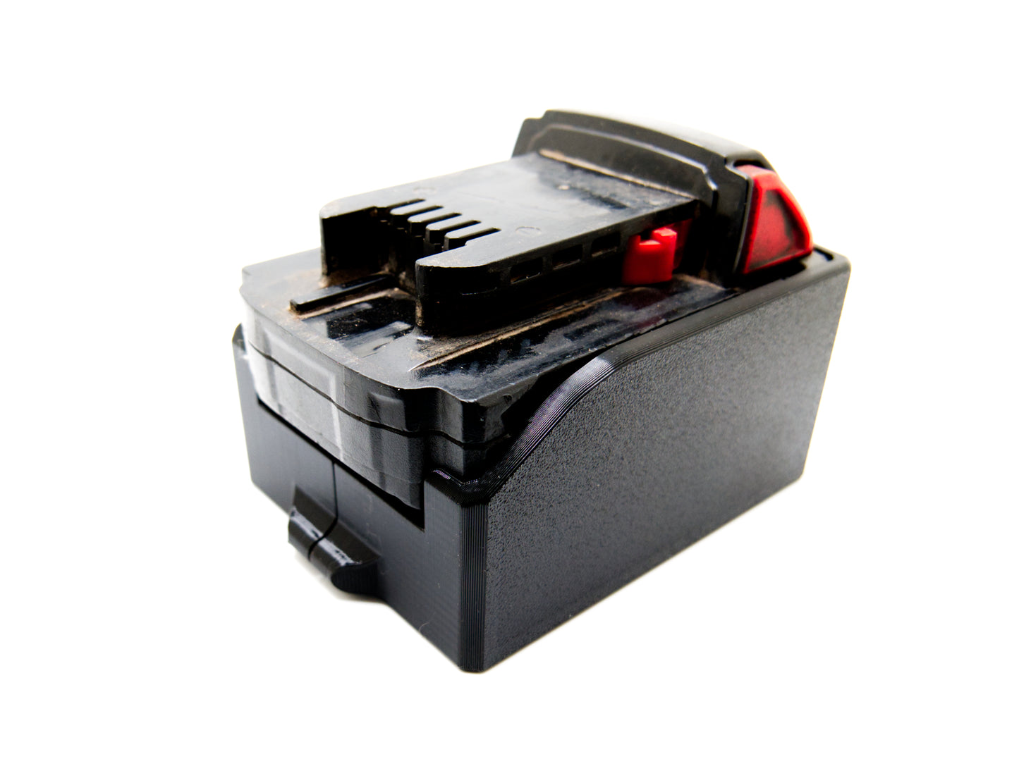Milwaukee M18 Battery Case | M18 Magnetic Battery Boot for XC 4.0 & XC 5.0 - on battery back view