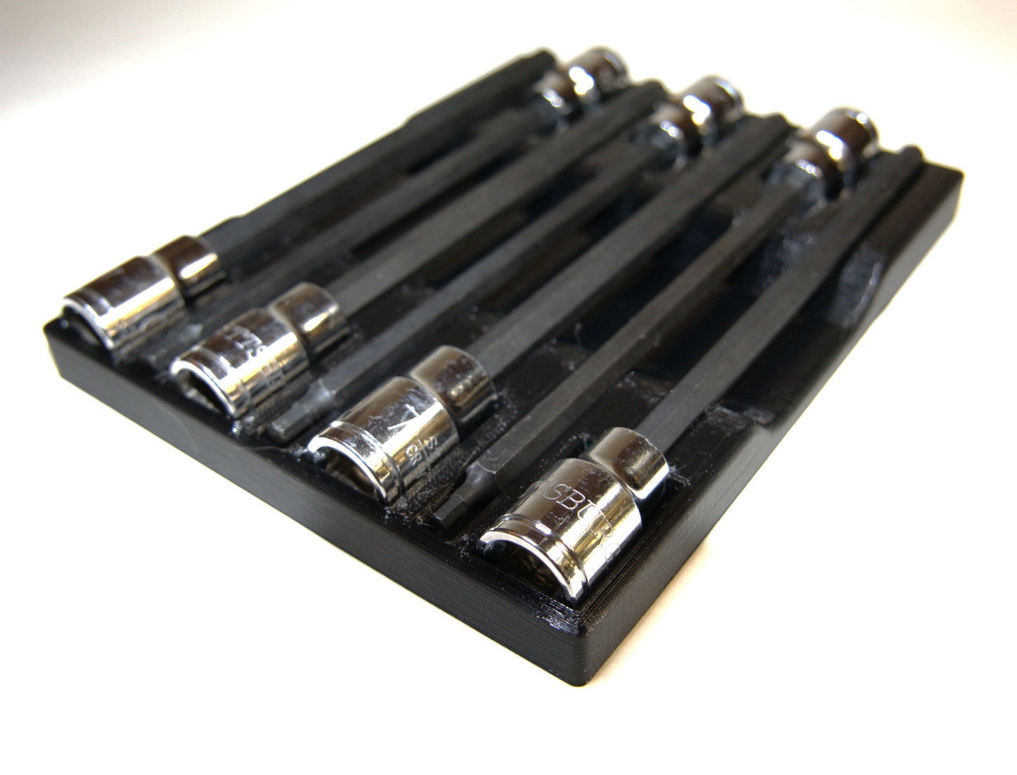 Long Hex Socket Organizer For Most Long Metric Hex Sets, Magnetic